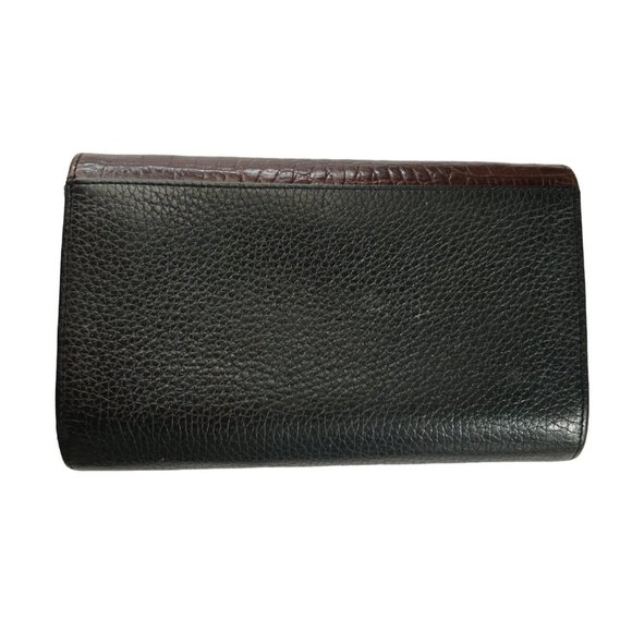 Brighten Large Black and Brown Wallet with Checkbook Holder - Picture 9 of 10